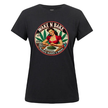 Wake and Bake Ladies T-Shirt